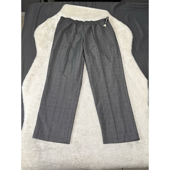 Briggs New York Pants - New Briggs New York Womens Gray Plaid Pull On Dress Pants Plus Size 18